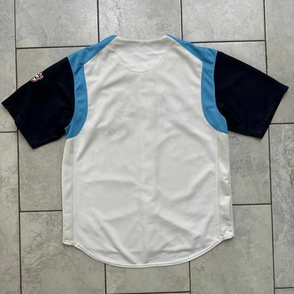 Tampa Bay Rays MLB True Fan Sewn Embroidered Size XL Blue Jersey - Picture 6 of 7